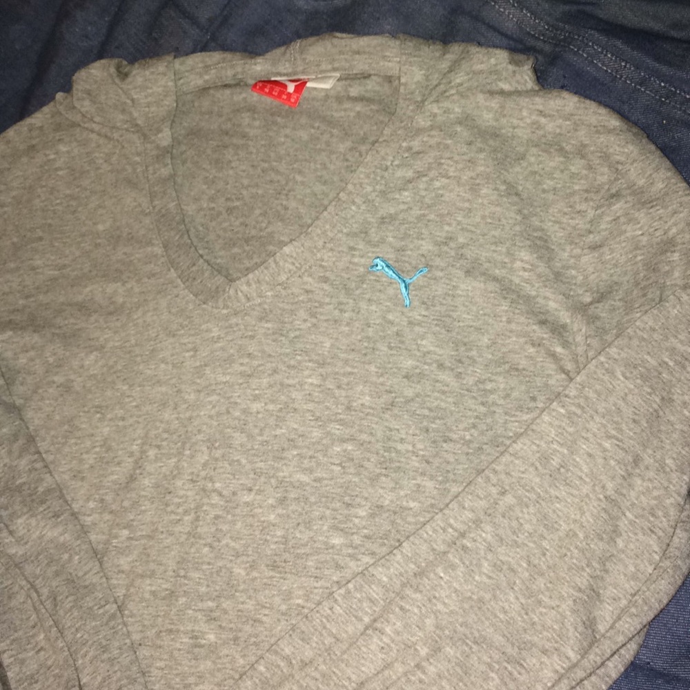 Puma grey lightweight pullover hoodie